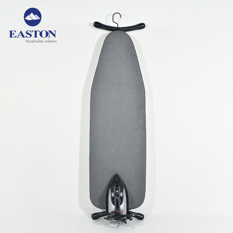 Hotel Room Black Wall Mounted Retractable Folding Ironing Board for Clothes