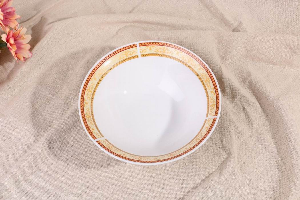 5-10 Inch Round Cut Edge Salad Bowl Porcelain Ceramic Tableware