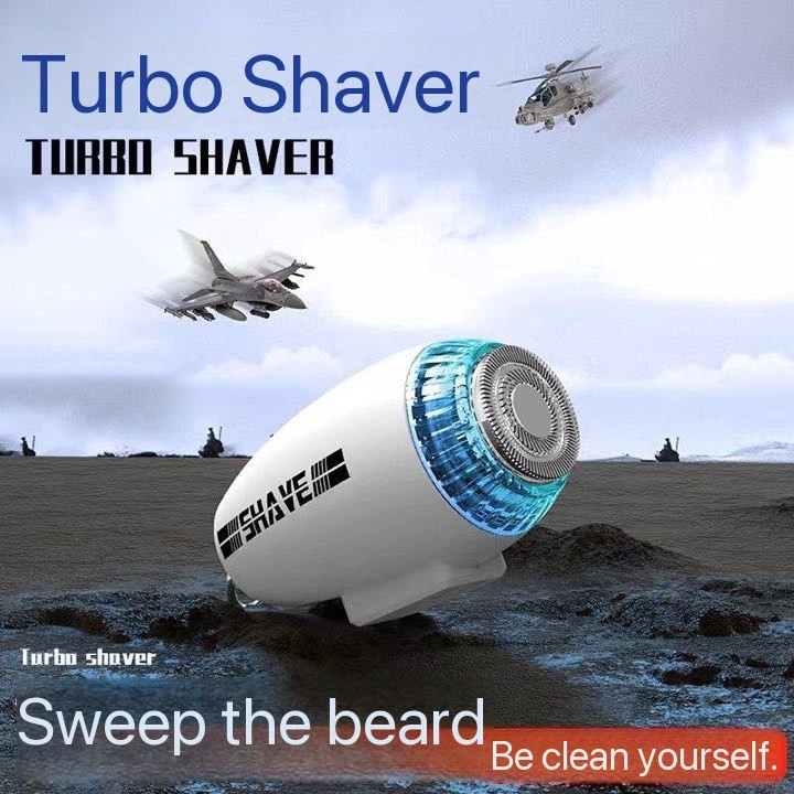 D08 Mini Turbine Aircraft Head Electric Razor Small Steel Cannon Portable Shaver