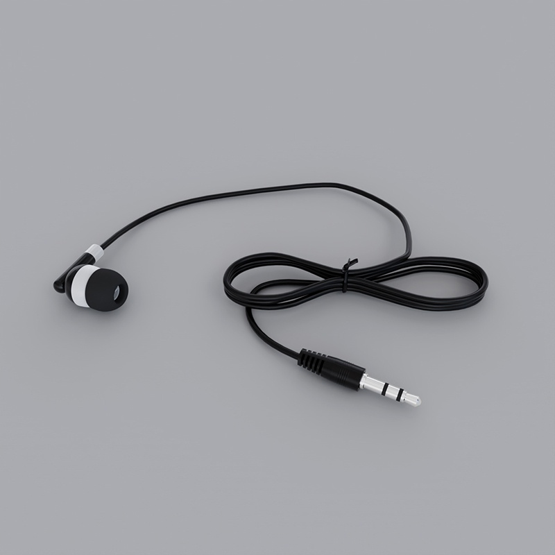 Cheapest Disposable Hygienic Headphones 3.5mm Cheap Single Plug OEM Mobile in-Ear Wired Music Earphone