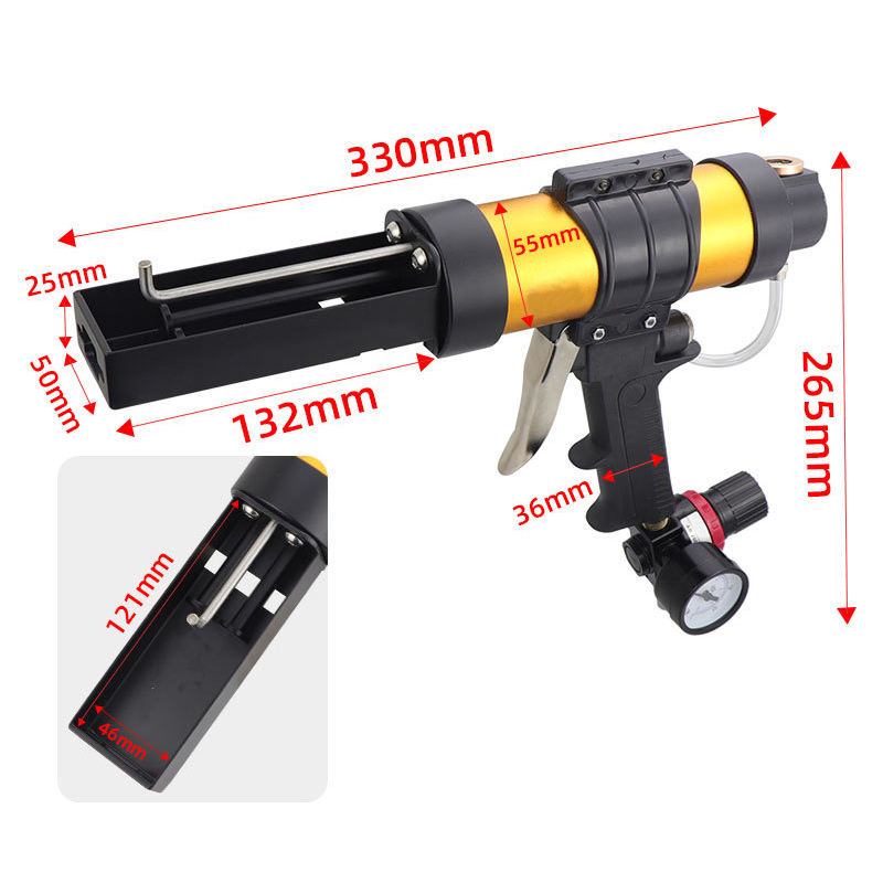 Pneumatic 50ml Dispensing Cartridge Gun for 1: 1 Ab Plastic Tube 50ml Epoxy Gun