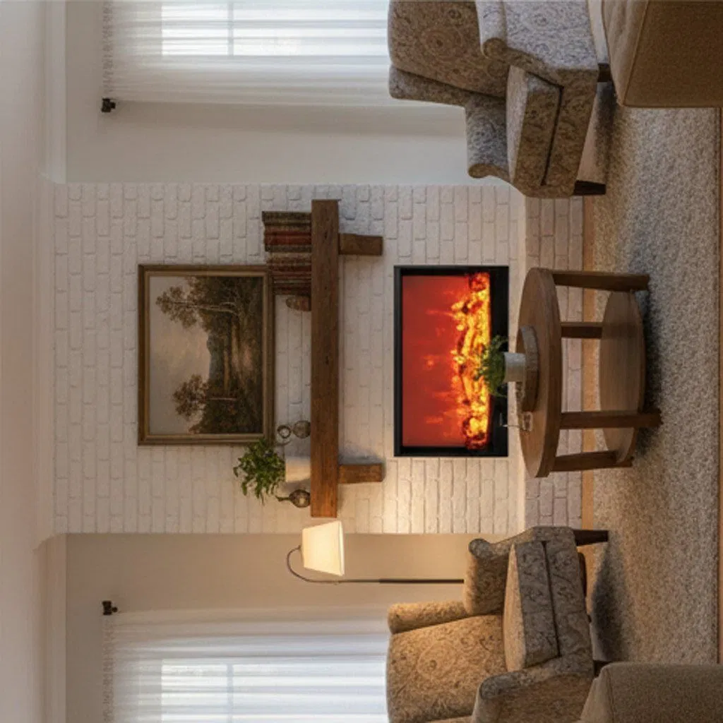 Modern 72-Inch Electric Fireplace for Energy-Efficient Stylish Home Decor