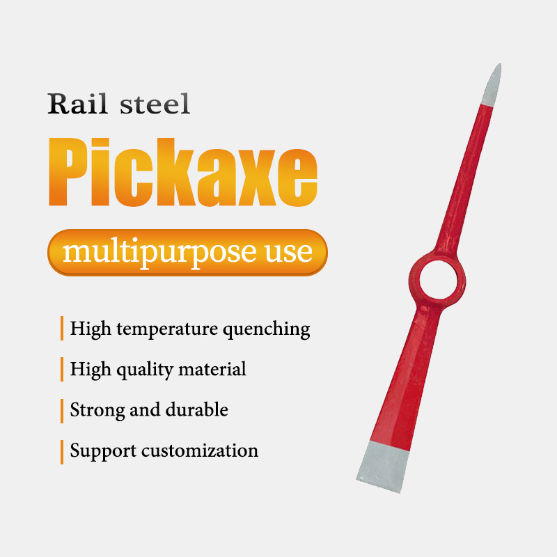 Outdoor Flat Tip Double Head Pickaxe Rail Steel Pickaxe Agricultural Tool