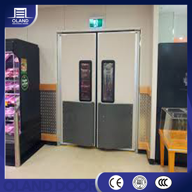 Commercial Kitchen Stainless Steel Traffic Swinging Double Leaf Door Stainless Steel Swing Door for Restaurant or Warehouse