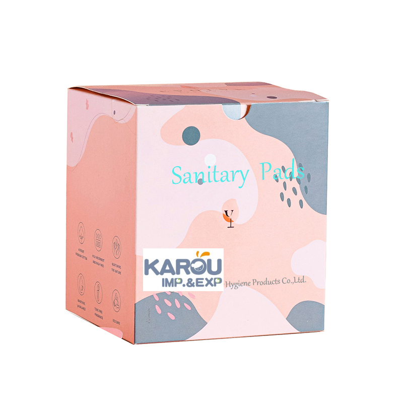 Disposable Feminine Organic Cotton Menstrual Biodegradable Lady Pad Sanitary Napkin Towel