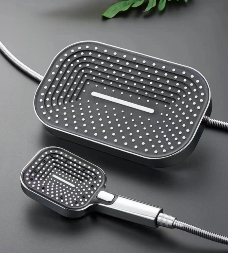 Modern ABS Square Shower Set with Three Functions for Bathrooms