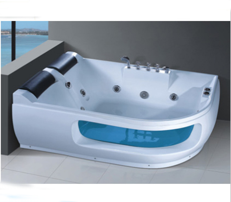 Two People Massage 1700*1100 Bathtub with Pillow and Grab for Wholesale