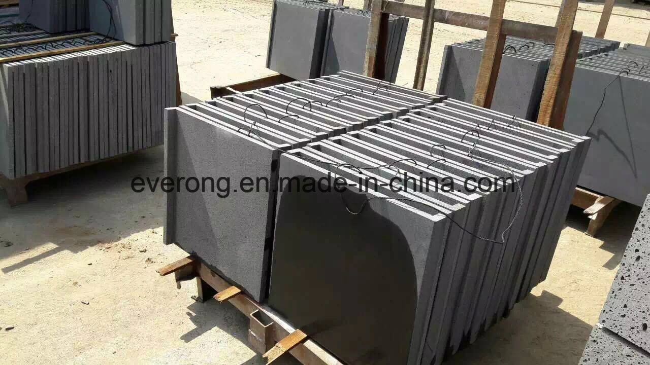 Natural Hannan Black/Grey Basalt Swimming Pool Coping Tile / Border Tile