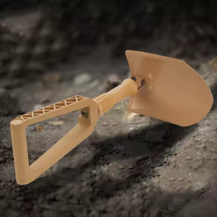 Folding Shovel High Carbon Steel Portable Lightweight Outdoor Foldable Mini Shovel Entrenching Tool Camping