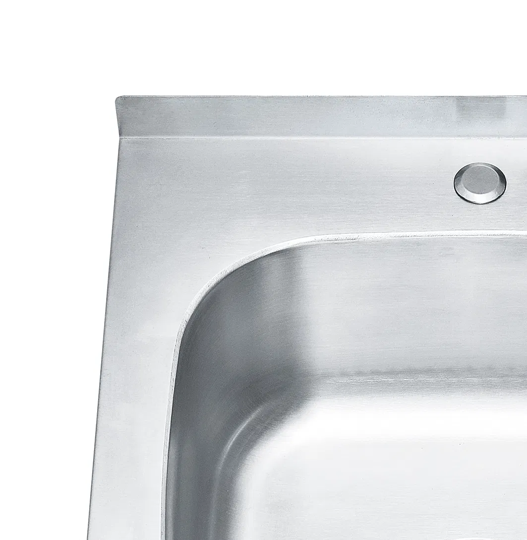 India Hot Sale Single Bowl Kitchen Sink with Plate 304/201 Stainless Steel Utility Sink