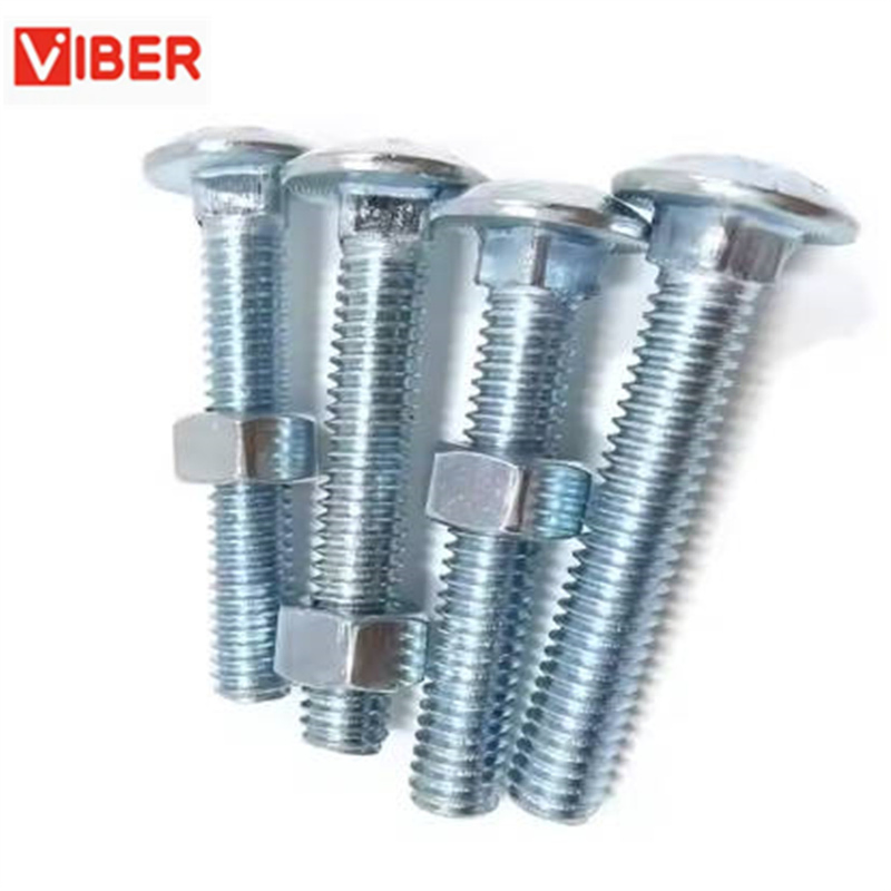 Heavy Duty M8 Zinc Plated Carriage Bolts with Assorted Nuts