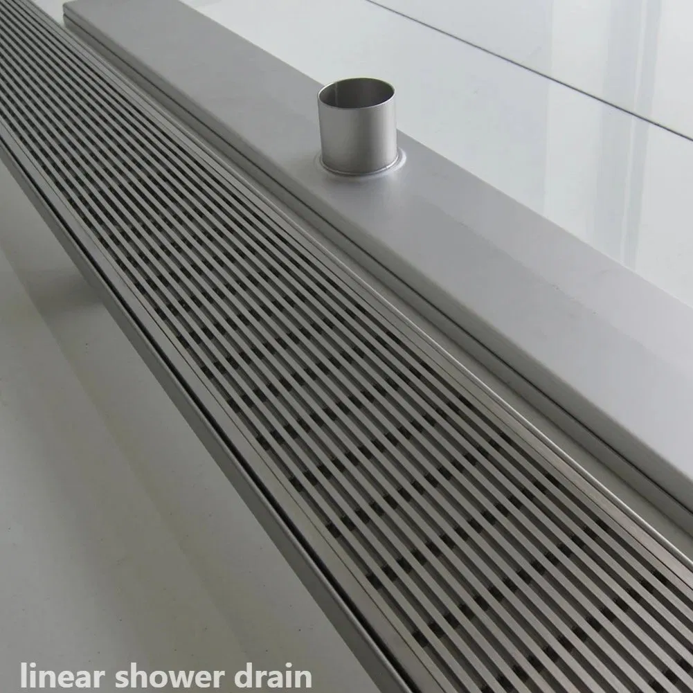 Bathroom Shower Drain Channel Toilet Linear Floor Application Drain Shower Stainless Steel Linear Drain