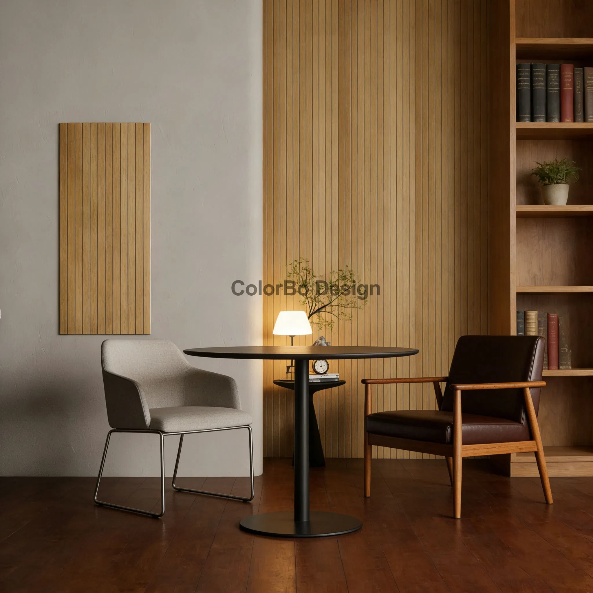 High Level OAK Melamine surface 2400*600mm wood slat groove panel