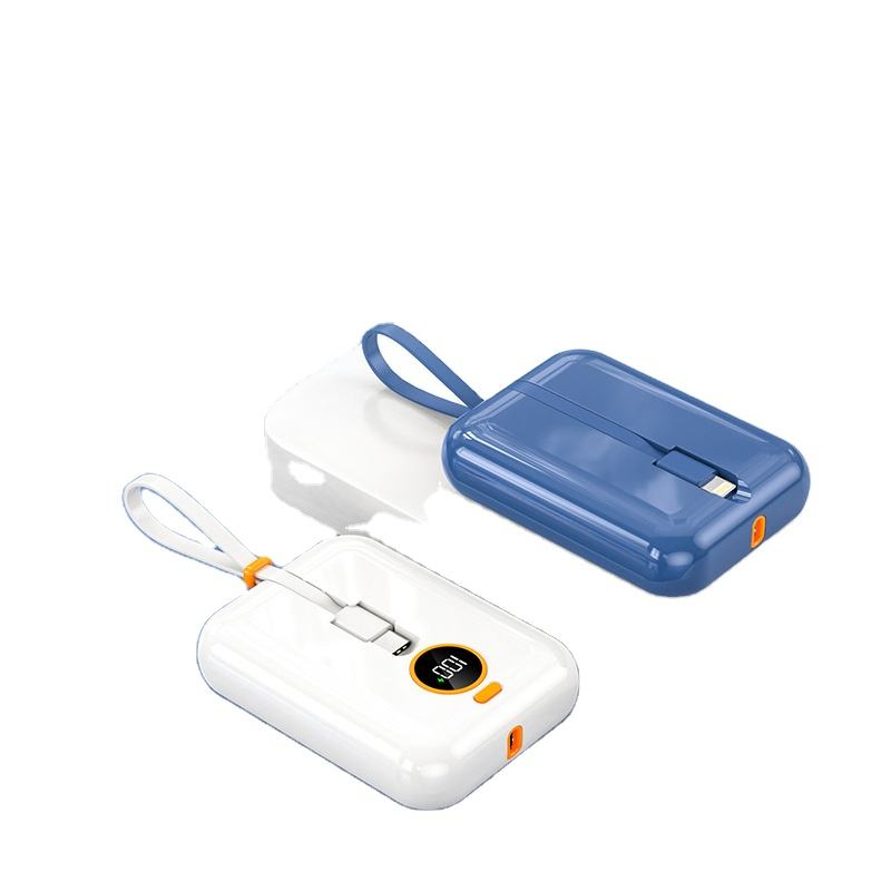 New 2023 Large Capacity Pd22.5W Power Bank 10000mAh Portable Fast Charging Mini Powerbanks 10000mAh with Cable