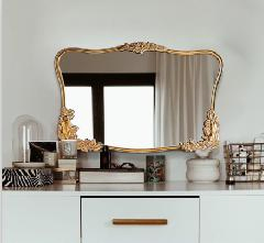 Art Design Style Antique Glass Bevel Mirror Silver for Home Live Room