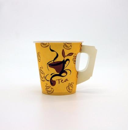 Customized Disposable Color Printing Paper Cup with Handle