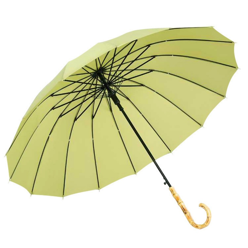 Wholesale Straight Handle Automatic Engraving 16 Bone Waterproof Umbrella