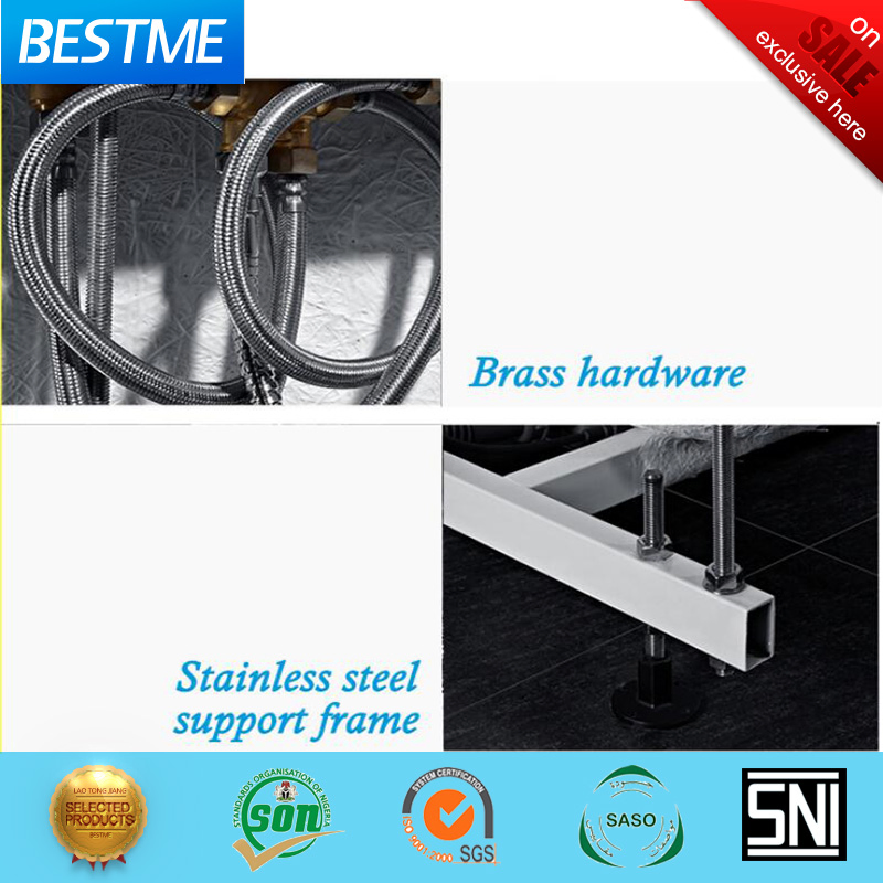 Угловая ванна для двоих с гидромассажем BESTME (KB-386)