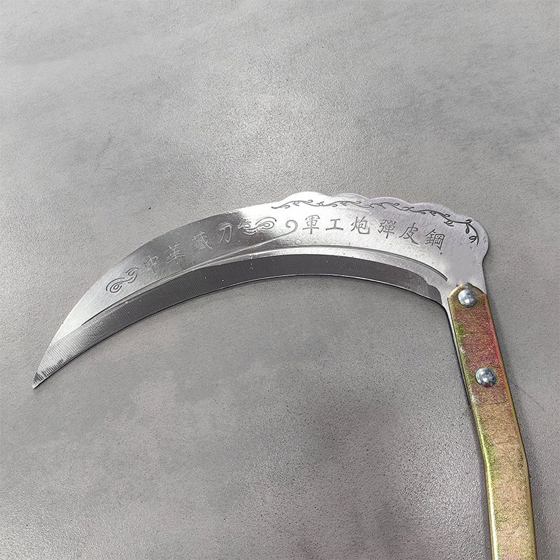 Agricultural Grass Cutting Rice Curved Sickle Direct Sales of Wooden Handle Sickle