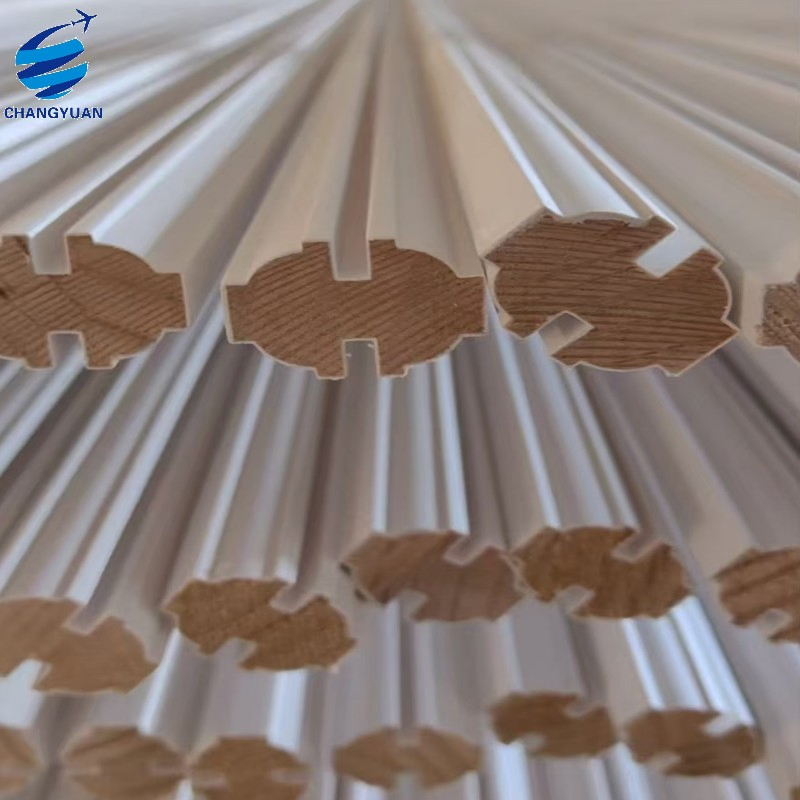 Decorative Moldings Modern White Primed MDF Baseboard Wood Carved Mouldings for Interior Home Deco Construction-Decoration Factory Price