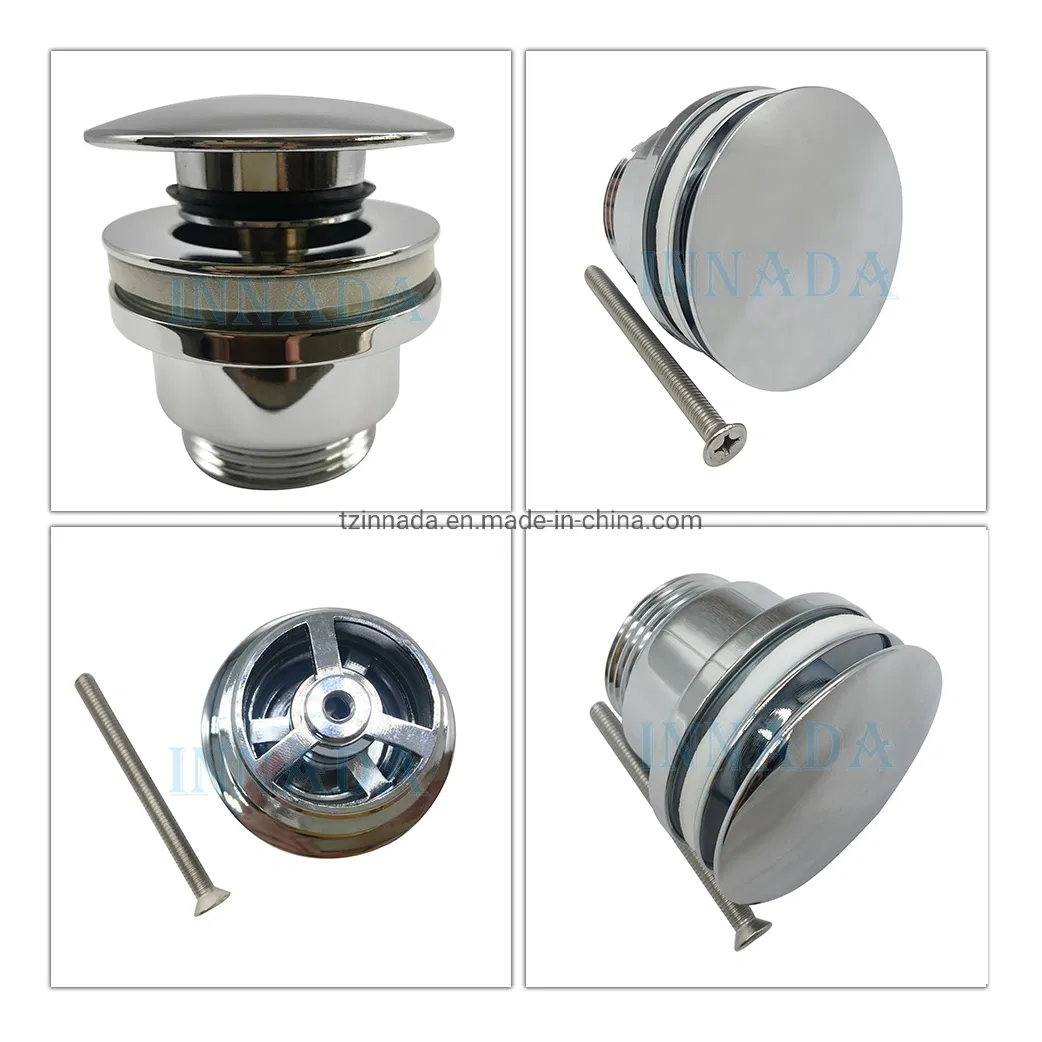 Сифон для раковины с кнопкой, хром, 1 1/2 дюйма