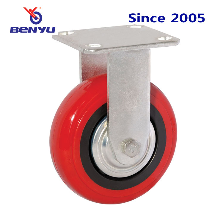 4inch to 8inch Wear Resistant Heavy-Duty Swivel Arcuate PU Caster Wheel China Factory