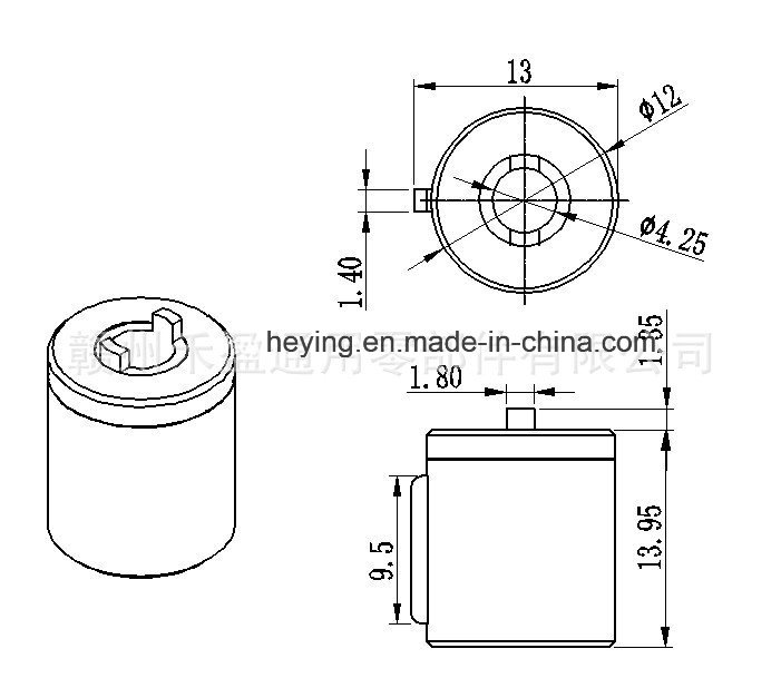 Plastic Rotary Damper Barrel Damper Oil Type Circular Shaft Damper for Automobile Door Handle