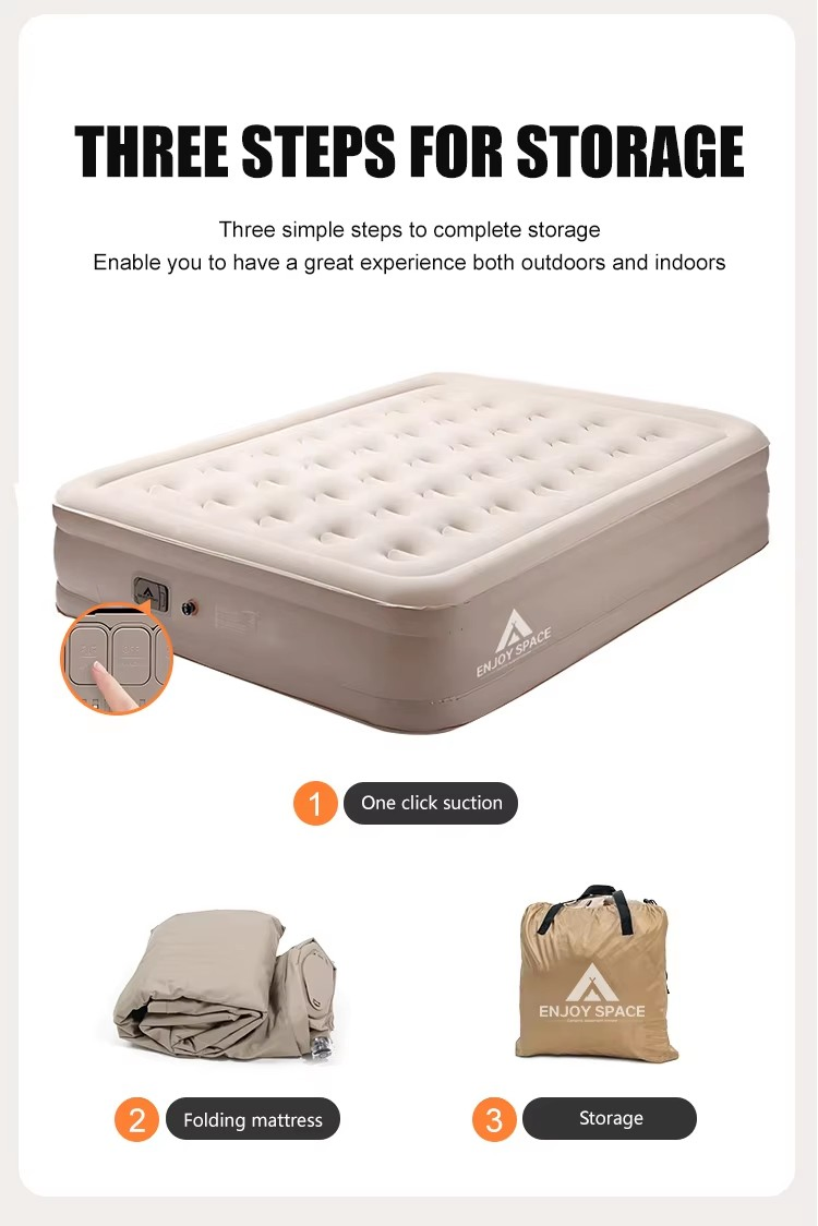 Camping Self Inflating Mattress Inflatable Air Bed with Built-in Rechargeable Pump
