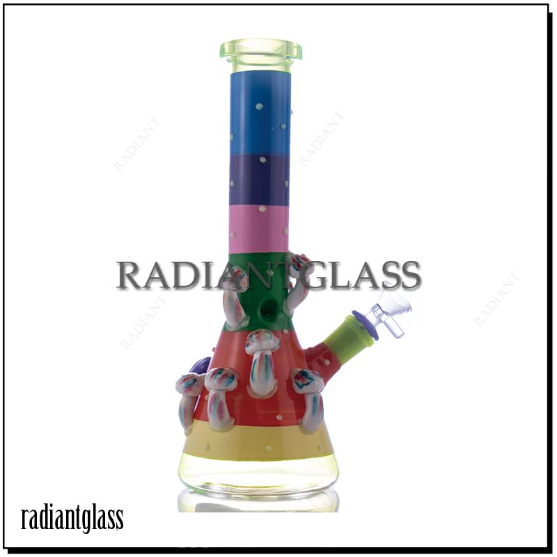 Wholesale Carton Cow Character Mix Color Glass Water Pipe Beaker Hookah Smoking Pipes