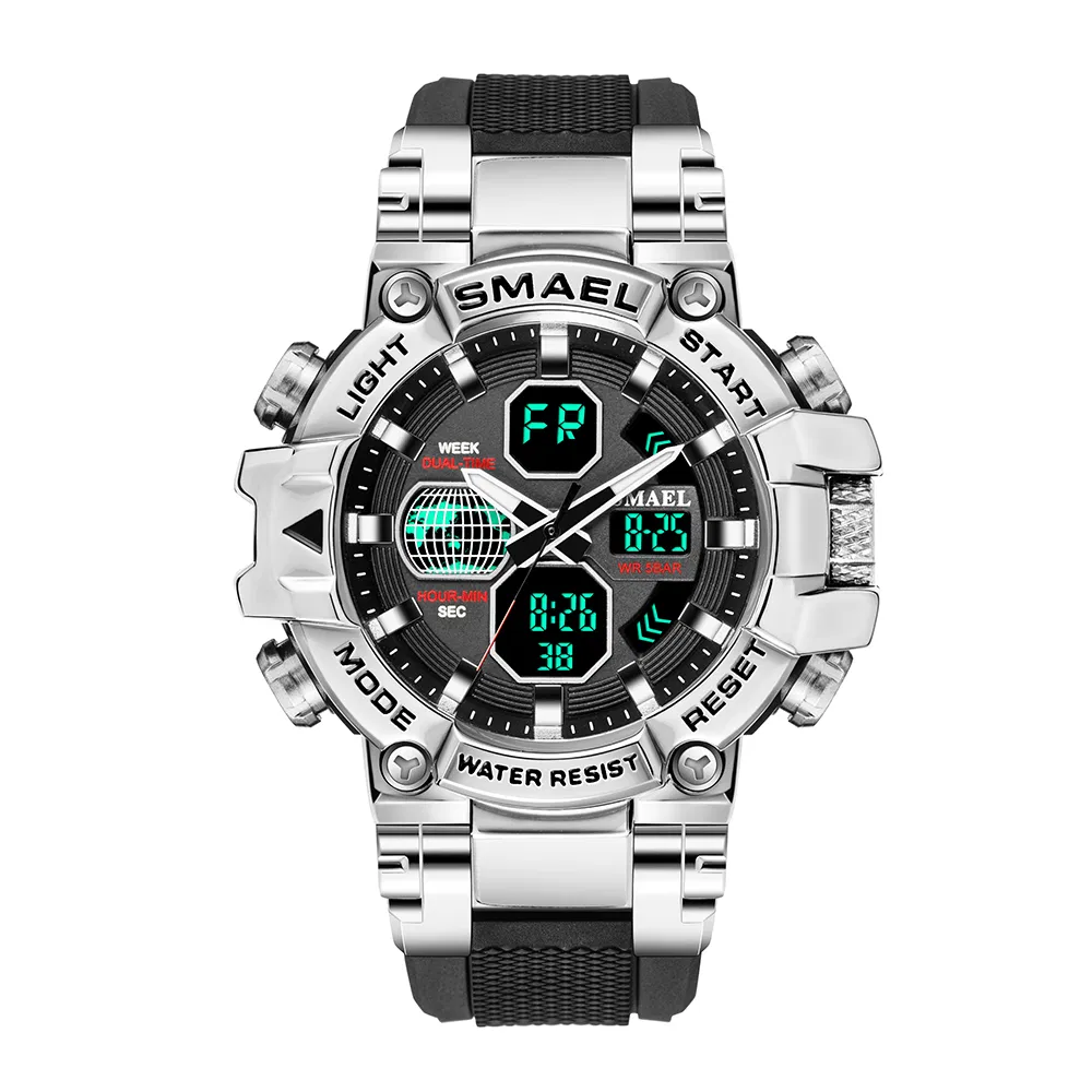 Trendy Plastic Sporty Digit Analogue Watch 8027ad