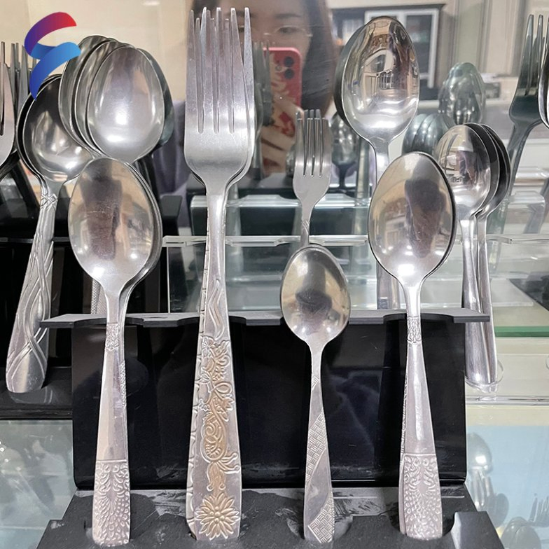 Hot Selling PCS Gift Set Western Tableware Stainless Steel Cutlery Set with Box 24 PCS Flatware Set