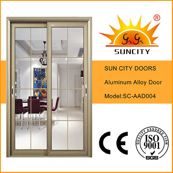 Champagne Color Aluminum Frame Sliding Glass Doors (SC-AAD004)