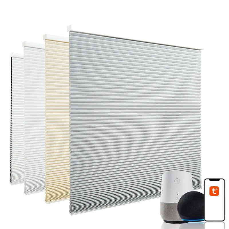 Smart Motorized Window Cellular Blinds up Down Blackout Cellular Honeycomb Shade