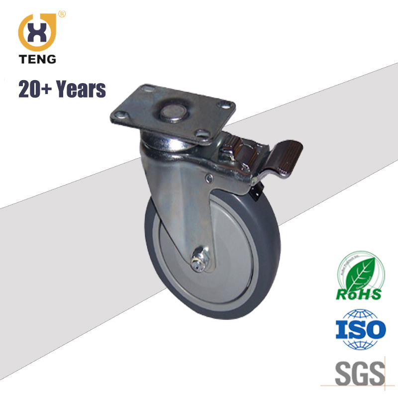 3inch Industry Swivel Top Plate Caster Polyurethane Wheels with Lock