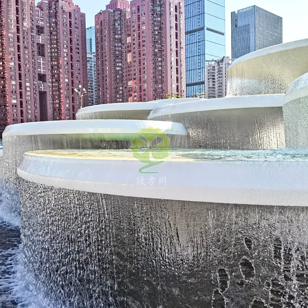 Customized Fiberglass Outdoor Courtyard Waterscape Waterfall Landscape Decoration Flowing Water Fountain