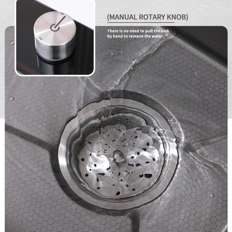 Premium 304 Stainless Steel Handmade Kitchen Sink with Nano Black Finish