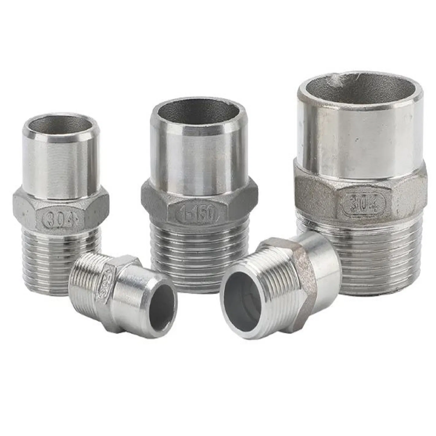 Stainless Steel Pipe Fitting Weld Hex Nipple Fittings Male Thread Welding Union