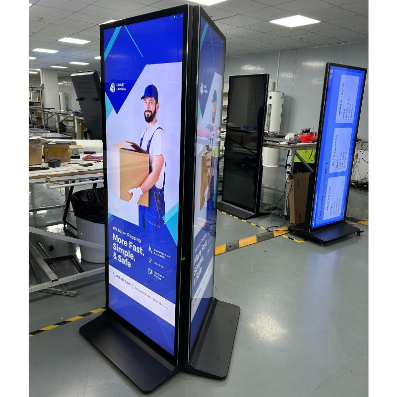 70"75"86 Inch Floor Standing 4K LCD Displays Android Advertising Screens Touch Screen Kiosk Indoor Digital Signage