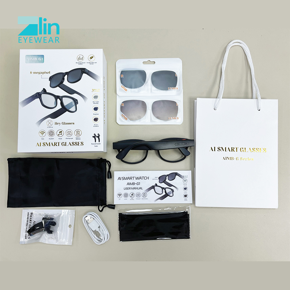 Smart Glasses Ai Smart Camera Sunglasses Translation Voice Control WiFi HD Shooting Intelligent Glasses