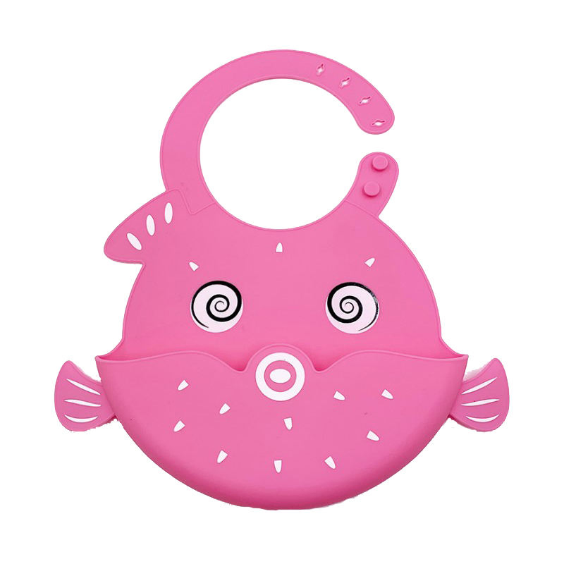 Multi-Color Cute Silicone Bibs Easily Clean Waterproof Bib