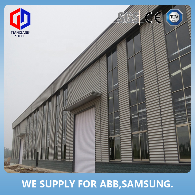 China Large Span Light Steel Structure Workshop Metal Garage Workshop for Sale