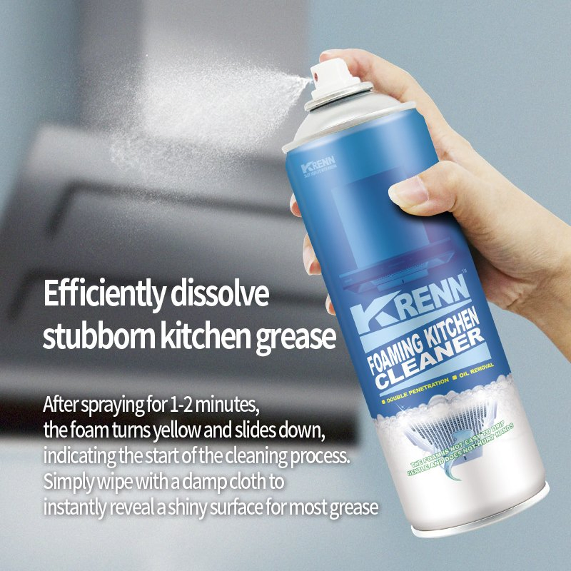 Krenn Wholesale Price Multi Purpose Oil Remover Grease Cleaner kitchen Foaming Cleaner Spray