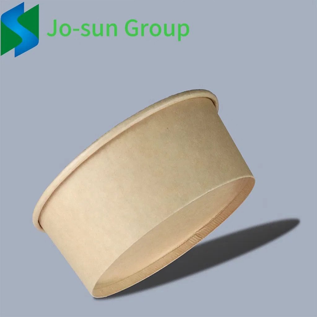 Kraft Paper Bowl with Pet Lid Salad Bowl Brown Disposable Craft Paper Kraft Paper Eco-Friendly Single Wall Salad Bowl Fo Accept