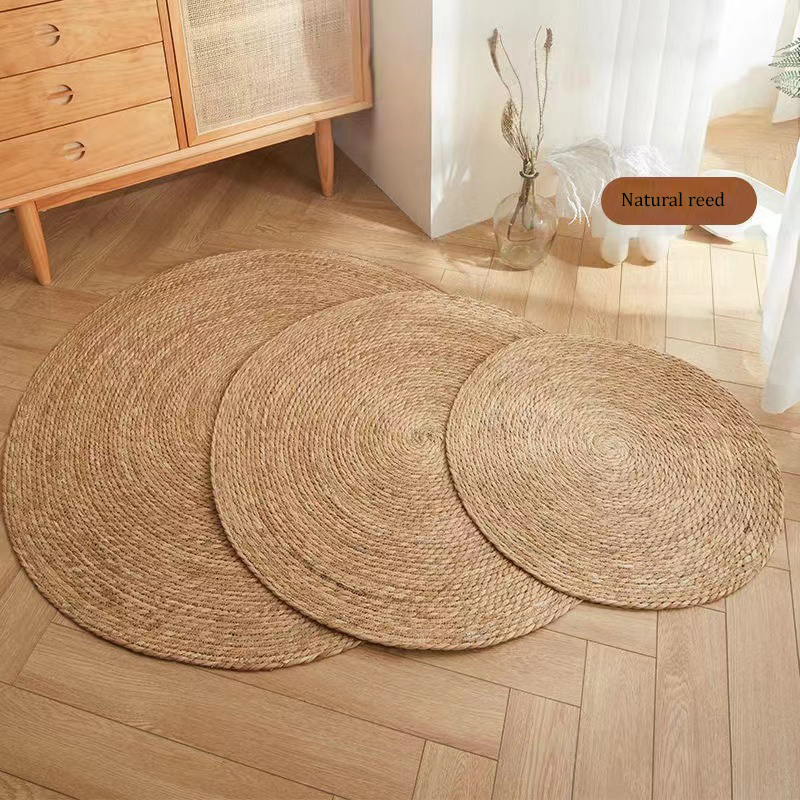 Handwoven Eco-Safe Non Slip Pet-Friendly Round Jute Rug Summer Natural Home Decor for Dogs & Cats Area Rugs & Sets