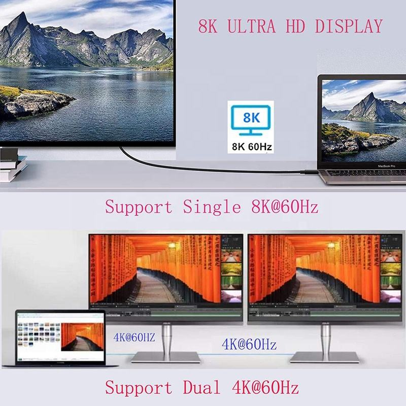 240W Pd Fast Charging High Speed USB 4.0 Data Cable with Type-C Connector