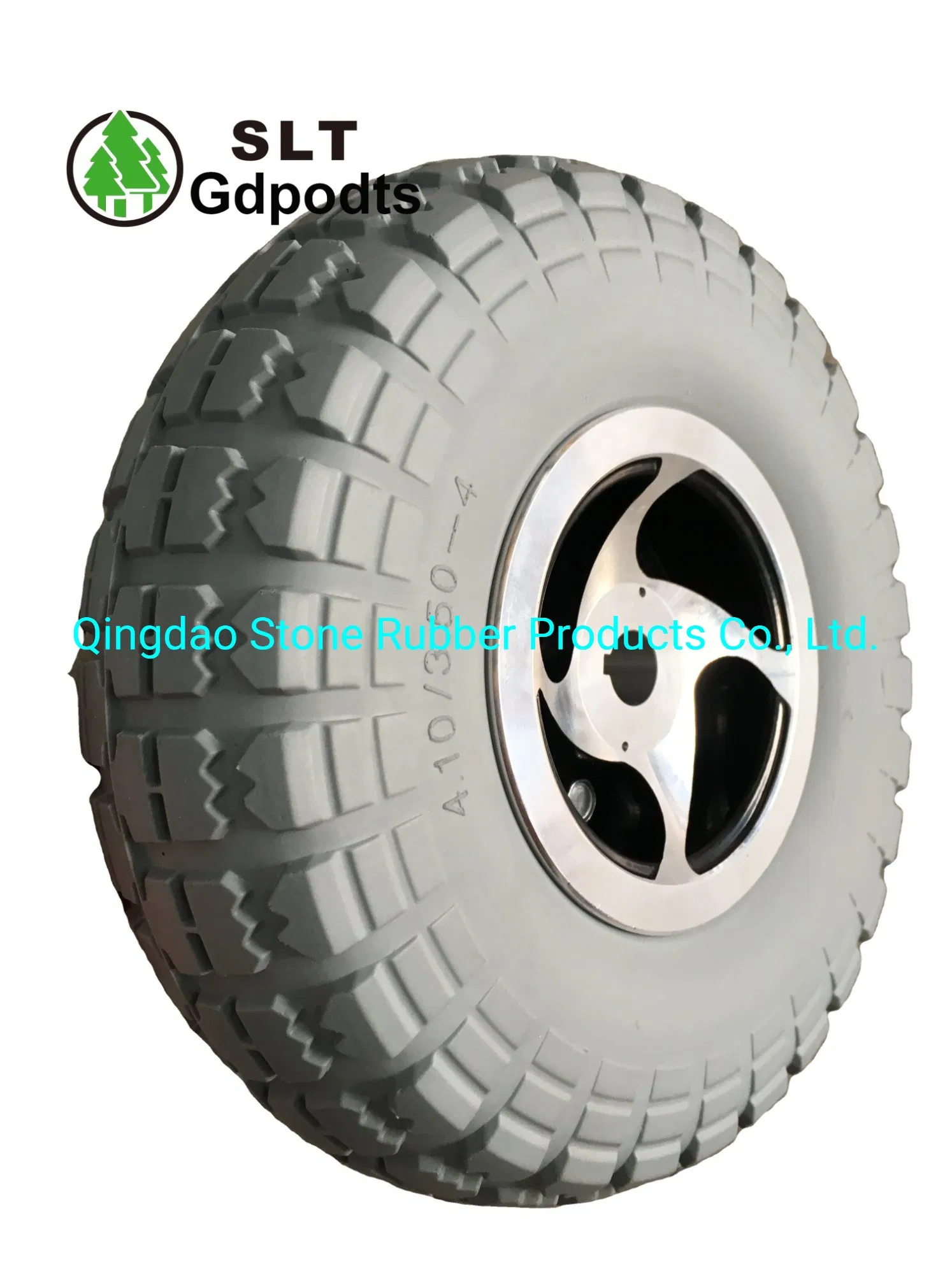 10 Inch 3.50-4 Electric Wheelchair Wheel with Aluminum Rim