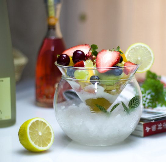 Creative Molecular Cuisine Transparent Glass Bowl Dry Ice Tableware Vegetable Fruit Salad