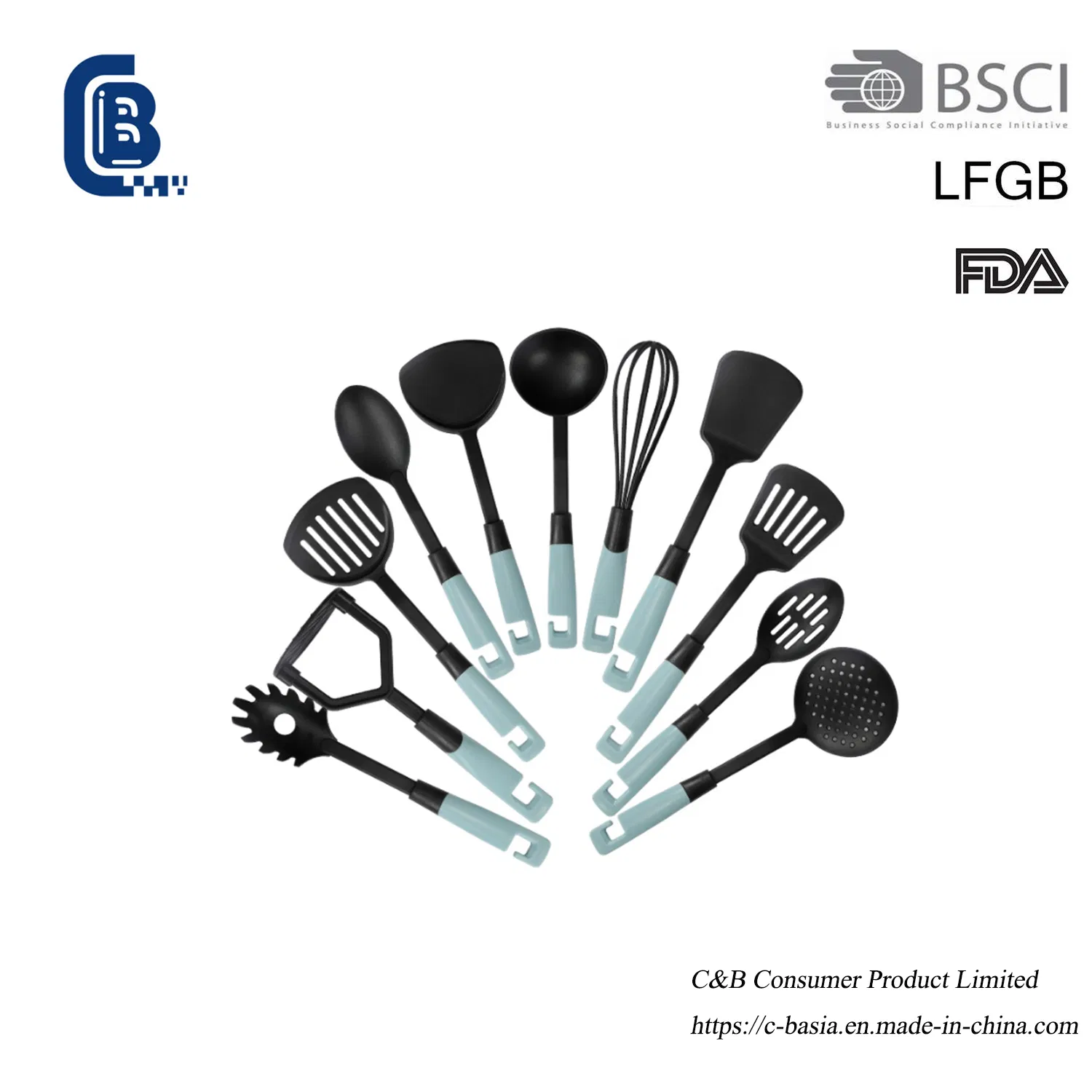 7PCS Nylon Cooking Tools Kitchenware Set, Kitchen Gadgets Accessories Utensils Set