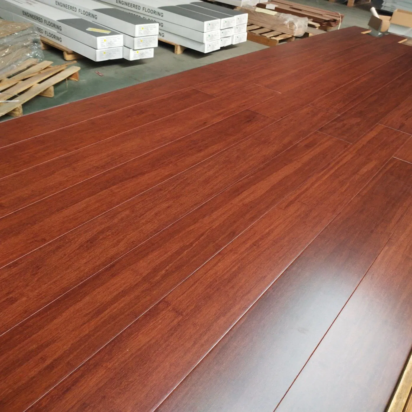 Sample Customization Eco-Friendly Wateproof Stained Strand Woven Bamboo Floor Engineered Bamboo Wood Flooring