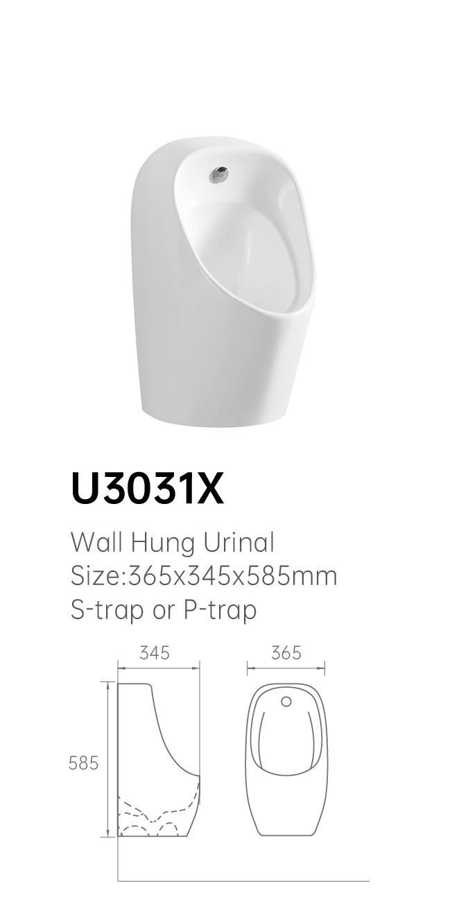 Modern Design Waterless Ceramic Outlet Ceramic Wc Wall Hung Urinal